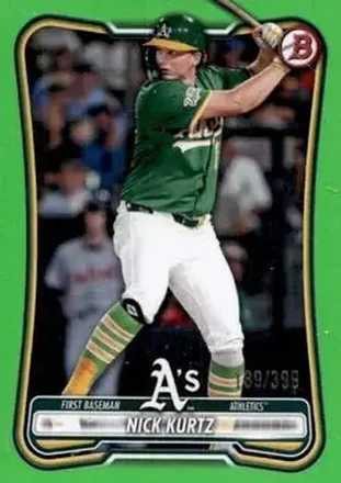 2026 Bowman - Neon Green #10 - Nick Kurtz - Athletics