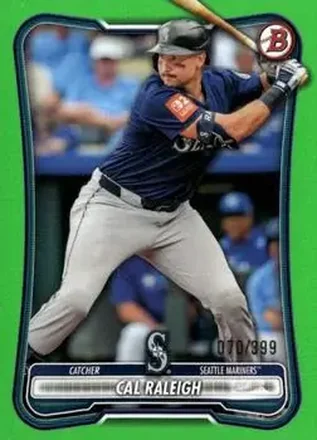 2026 Bowman - Neon Green #13 - Cal Raleigh - Seattle Mariners