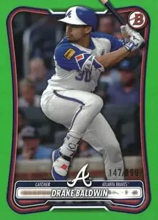 2026 Bowman - Neon Green #14 - Drake Baldwin - Atlanta Braves