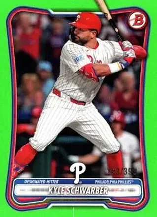 2026 Bowman - Neon Green #20 - Kyle Schwarber - Philadelphia Phillies