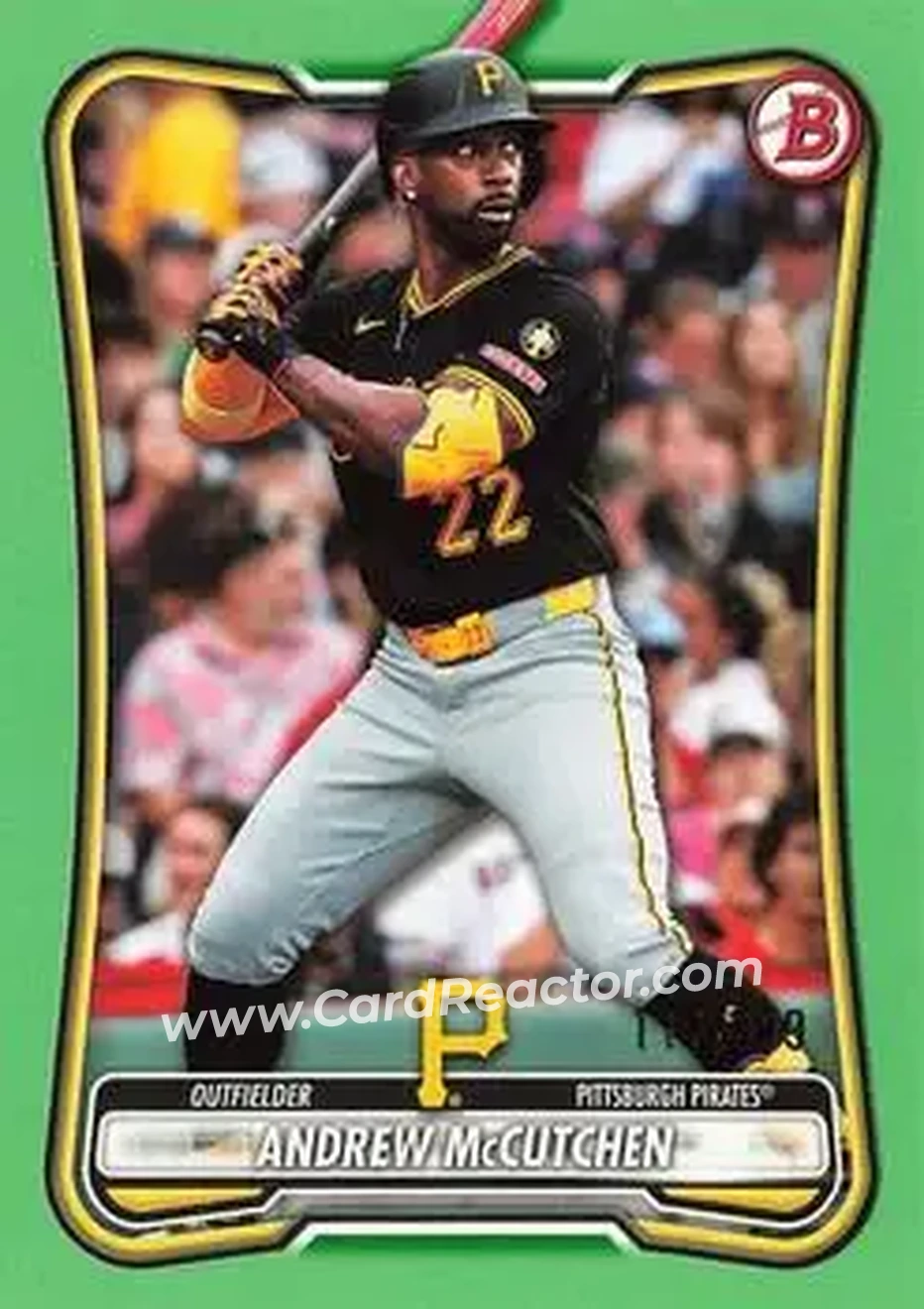 2026 Bowman - Neon Green #22 - Andrew McCutchen - Pittsburgh Pirates - Front