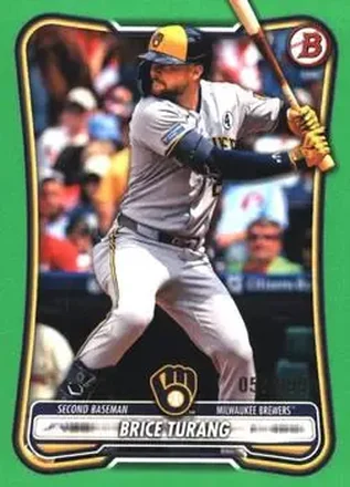 2026 Bowman - Neon Green #30 - Brice Turang - Milwaukee Brewers