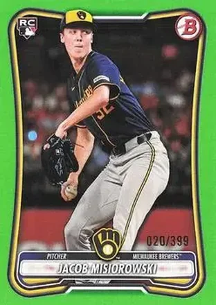 2026 Bowman - Neon Green #35 - Jacob Misiorowski - Milwaukee Brewers