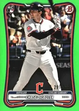 2026 Bowman - Neon Green #37 - Chase DeLauter - Cleveland Guardians