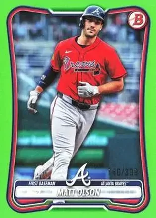 2026 Bowman - Neon Green #38 - Matt Olson - Atlanta Braves