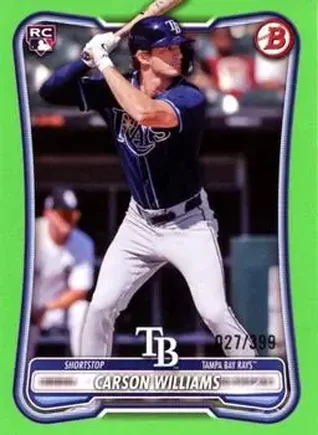 2026 Bowman - Neon Green #39 - Carson Williams - Tampa Bay Rays