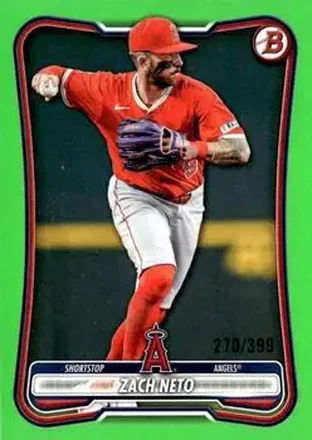 2026 Bowman - Neon Green #42 - Zach Neto - Los Angeles Angels