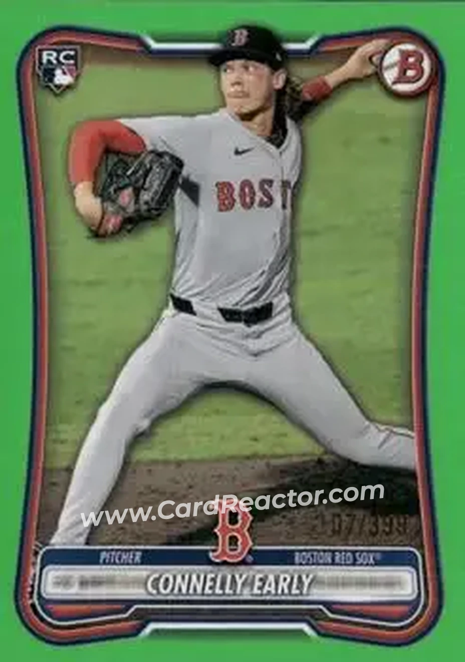 2026 Bowman - Neon Green #45 - Connelly Early - Boston Red Sox - Front 2026 Bowman - Neon Green #45 - Connelly Early - Boston Red Sox - Front