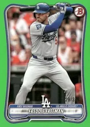 2026 Bowman - Neon Green #46 - Freddie Freeman - Los Angeles Dodgers
