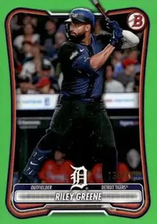 2026 Bowman - Neon Green #48 - Riley Greene - Detroit Tigers