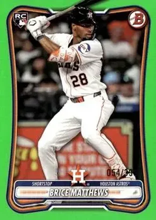 2026 Bowman - Neon Green #56 - Brice Matthews - Houston Astros