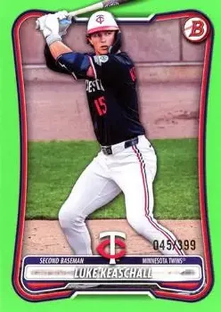 2026 Bowman - Neon Green #57 - Luke Keaschall - Minnesota Twins