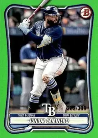 2026 Bowman - Neon Green #59 - Junior Caminero - Tampa Bay Rays