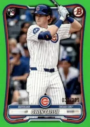2026 Bowman - Neon Green #62 - Owen Caissie - Chicago Cubs