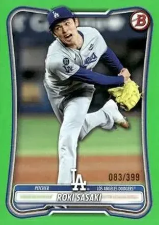 2026 Bowman - Neon Green #63 - Roki Sasaki - Los Angeles Dodgers