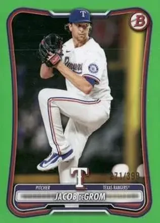 2026 Bowman - Neon Green #64 - Jacob deGrom - Texas Rangers