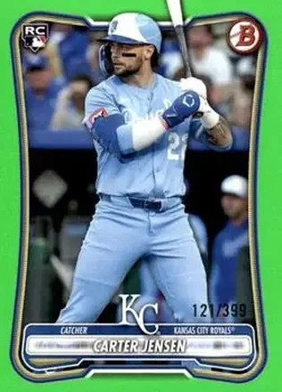 2026 Bowman - Neon Green #66 - Carter Jensen - Kansas City Royals