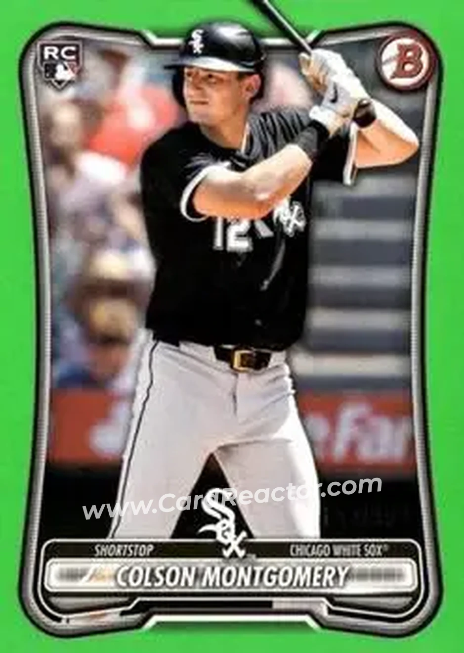2026 Bowman - Neon Green #68 - Colson Montgomery - Chicago White Sox - Front 2026 Bowman - Neon Green #68 - Colson Montgomery - Chicago White Sox - Front