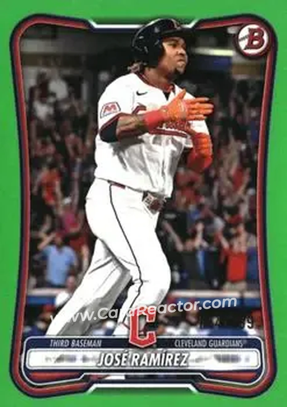 2026 Bowman - Neon Green #77 - José Ramírez - Cleveland Guardians - Front