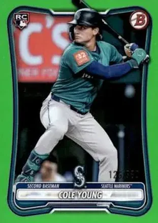 2026 Bowman - Neon Green #78 - Cole Young - Seattle Mariners
