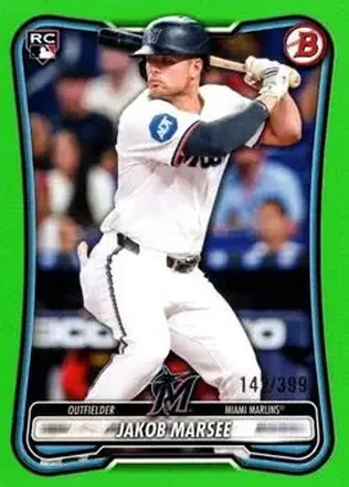 2026 Bowman - Neon Green #86 - Jakob Marsee - Miami Marlins