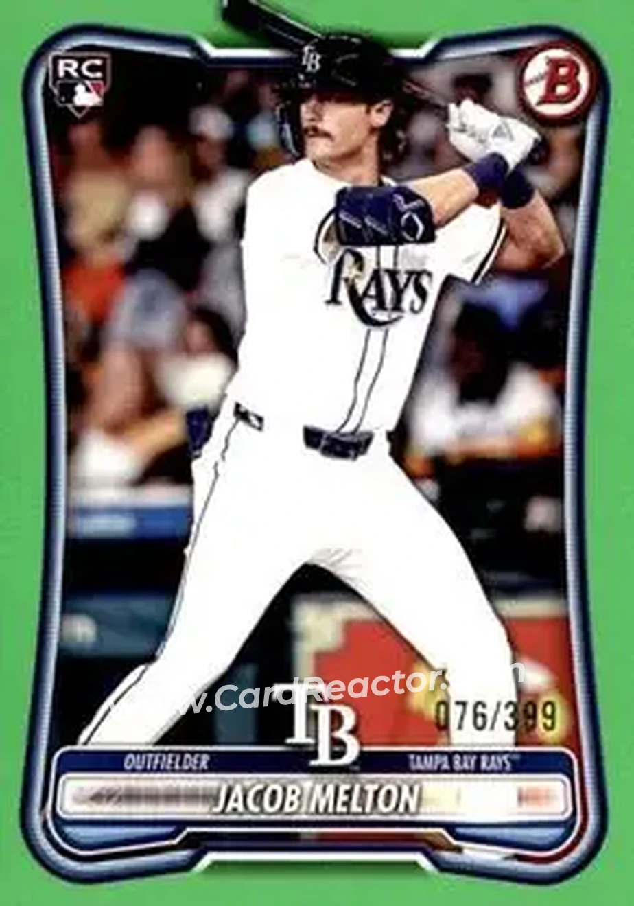 2026 Bowman - Neon Green #87 - Jacob Melton - Tampa Bay Rays - Front