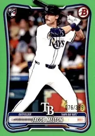 2026 Bowman - Neon Green #87 - Jacob Melton - Tampa Bay Rays