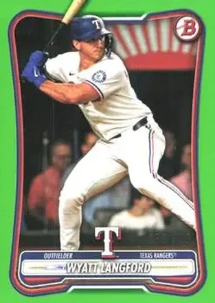 2026 Bowman - Neon Green #88 - Wyatt Langford - Texas Rangers