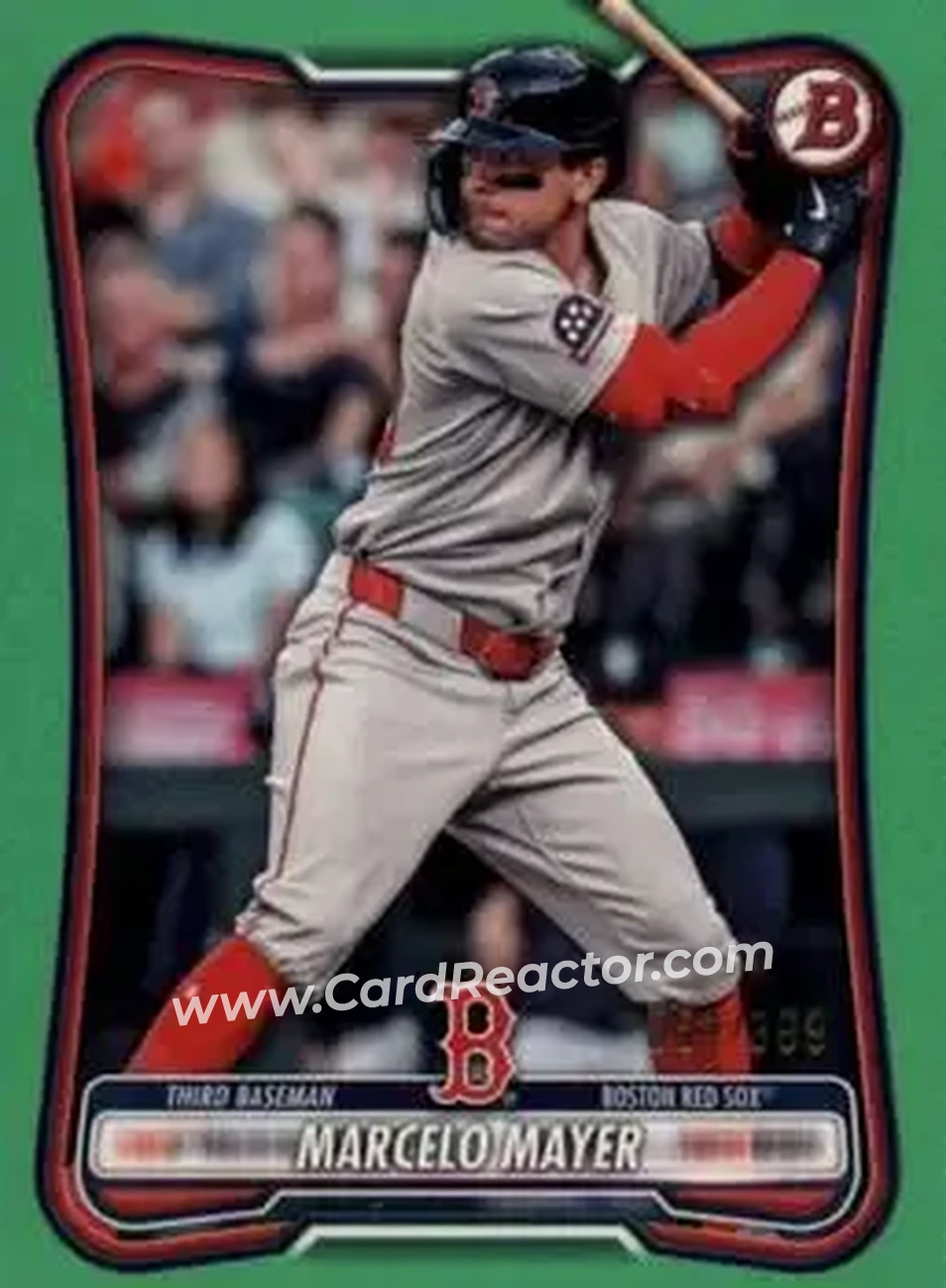 2026 Bowman - Neon Green #90 - Marcelo Mayer - Boston Red Sox - Front