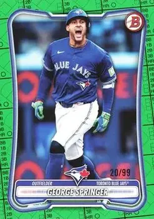 2026 Bowman - Green Pattern #95 - George Springer - Toronto Blue Jays