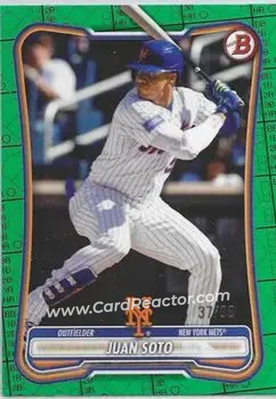 2026 Bowman - Green Pattern #97 - Juan Soto - New York Mets - Front