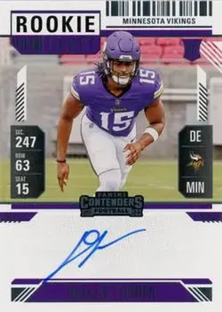 2024 Panini Contenders #123 - Dallas Turner - Minnesota Vikings