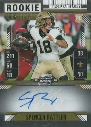 2024 Panini Contenders Optic #116 - Spencer Rattler - New Orleans Saints