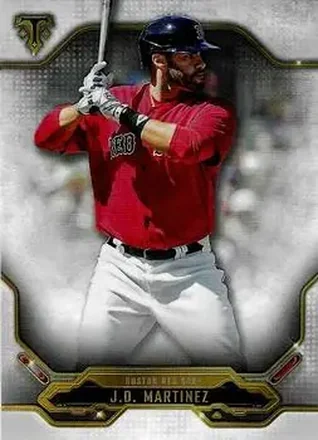2020 Topps Triple Threads #12 - J.D. Martinez - Boston Red Sox