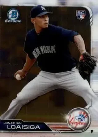 2019 Bowman Chrome #12 - Jonathan Loaisiga - New York Yankees