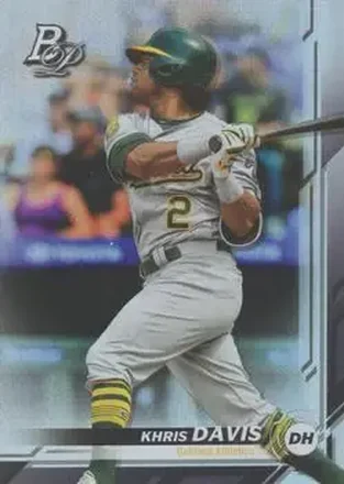2019 Bowman Platinum #11 - Khris Davis - Oakland Athletics