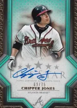 2023 Topps Five Star - Aqua #FSA-CHI - Chipper Jones - Atlanta Braves
