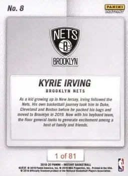 Back of Kyrie Irving