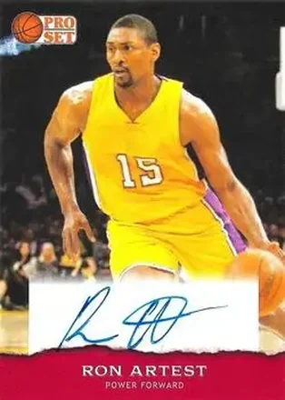 2022 Pro Set Sports #PSA-RA1 - Metta World Peace - Los Angeles Lakers