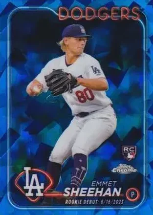 2024 Topps Chrome Update Sapphire Edition #USCS141 - Emmet Sheehan - Los Angeles Dodgers