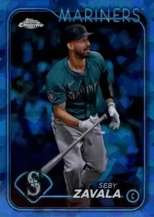 2024 Topps Chrome Update Sapphire Edition #USCS180 - Seby Zavala - Seattle Mariners