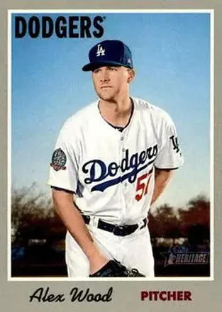 2019 Topps Heritage #5 - Alex Wood - Los Angeles Dodgers