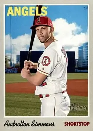 2019 Topps Heritage #29 - Andrelton Simmons - Los Angeles Angels