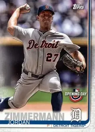 2019 Topps Opening Day #10 - Jordan Zimmermann - Detroit Tigers