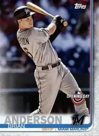 2019 Topps Opening Day #16 - Brian Anderson - Miami Marlins