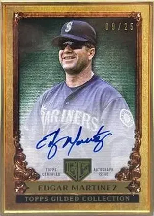 2023 Topps Gilded Collection - Gallery of Gold Autographs Emerald #GOG-EM - Edgar Martinez - Seattle Mariners