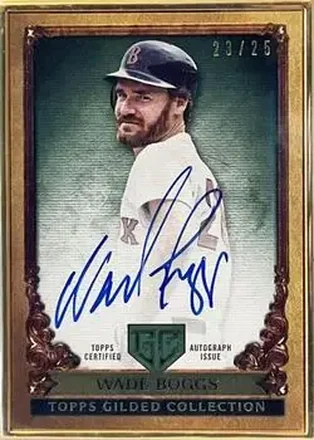 2023 Topps Gilded Collection - Gallery of Gold Autographs Emerald #GOG-WBO - Wade Boggs - Boston Red Sox