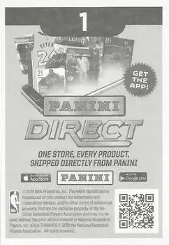 Back of & Card Collection 1 Panini Logo