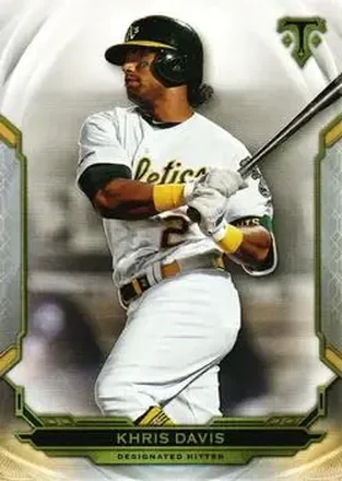 2019 Topps Triple Threads #14 - Khris Davis - Oakland Athletics