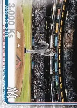 2019 Topps Update #US5 - 3,000 Ks - New York Yankees